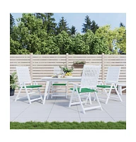 vidaXL Garden Chair Cushions 4 pcs Green 19.7"x19.7"x1.2" Oxford Fabric