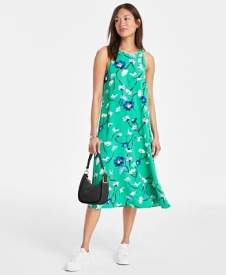 On 34th Womens Printed Midi Dress Dyanne Small Denim Crossbody Carriee Flower Sneakers Exclusively At Macys