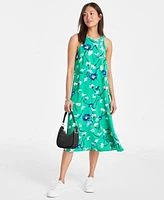 On 34th Womens Printed Midi Dress Dyanne Small Denim Crossbody Carriee Flower Sneakers Exclusively At Macys