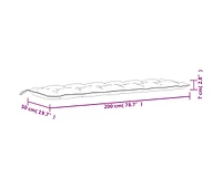 Garden Bench Cushions 2pcs Leaf Pattern 78.7"x19.7"x2.8" Fabric