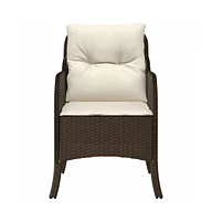 Patio Chairs with Cushions pcs Poly Rattan
