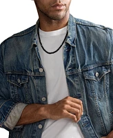 Esquire Men's Jewelry Black Onyx Bead 22" Necklace in Sterling Silver, Exclusively at Macy's
