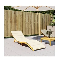 Sun Lounger Cushion Cream 78.7"x19.7"x1.2" Oxford Fabric