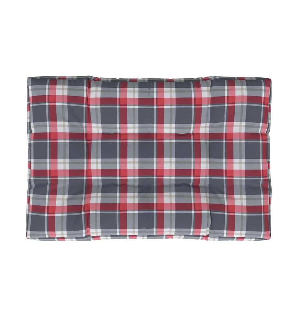 Pallet Cushion Red Check Pattern 47.2"x31.5"x4.7" Fabric