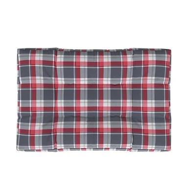 Pallet Cushion Red Check Pattern 47.2"x31.5"x4.7" Fabric