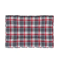 Pallet Cushion Red Check Pattern 47.2"x31.5"x4.7" Fabric