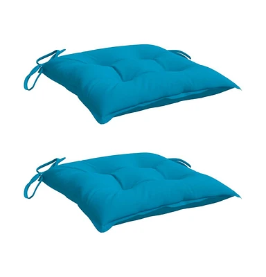 vidaXL Chair Cushions 2 pcs Light Blue 15.7"x15.7"x2.8" Oxford Fabric