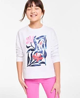 Epic Threads Girls Sequined Floral Sweatshirt Rib Flare Leg Leggings Exclusively At Macys