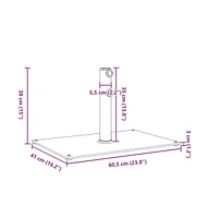Parasol Base for 1.3"/1.5"/1.9" Poles 33.1 lb Rectangular
