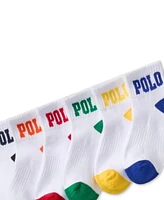 Polo Ralph Lauren Little & Big Boys Solid Quarter Crew Socks, 6-Pack