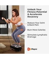 LifePro Compact Vibration Plate with Acupressure Nodes – Full Body Exercise for Lymphatic Drainage & Pain Relief