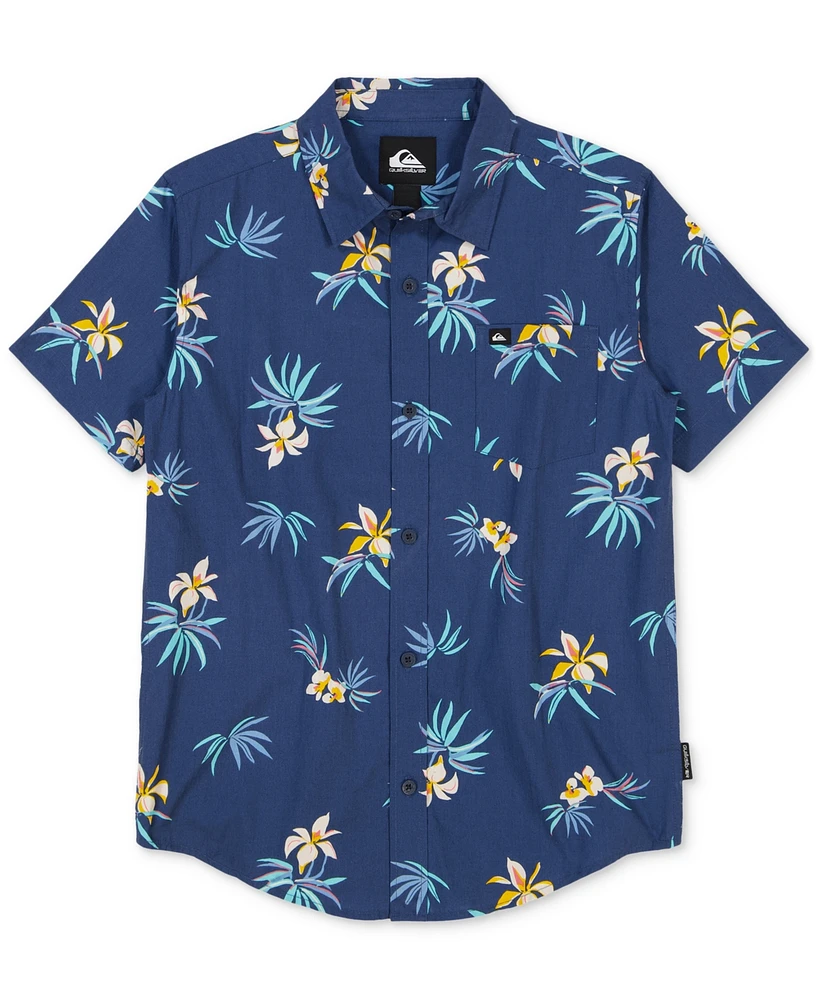 Quiksilver Big Boys Apero Classic Short-Sleeve Cotton Shirt