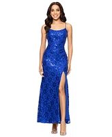 Betsy & Adam Women's Sequin Lace Sleeveless Gown