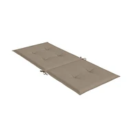 Garden Highback Chair Cushions 4 pcs Taupe 47.2"x19.7"x1.2" Fabric