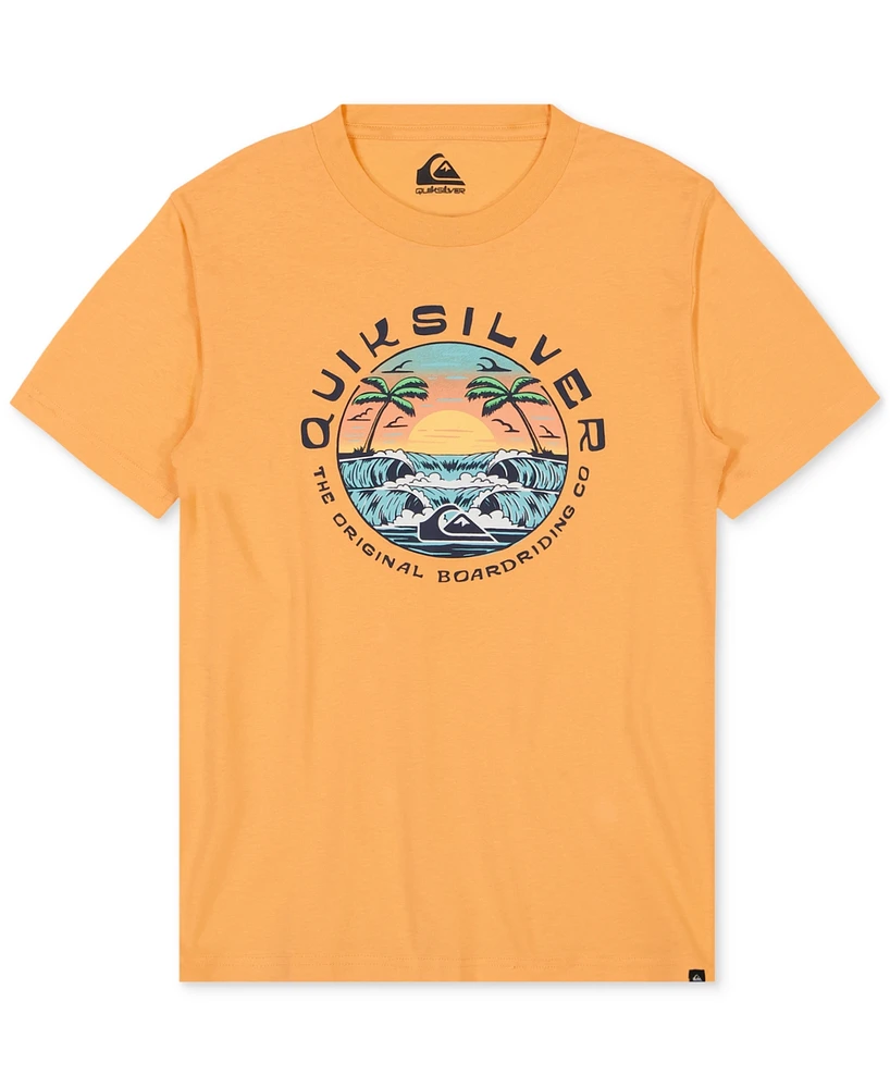 Quiksilver Big Boys Circular Waves Graphic Cotton T-Shirt