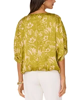 Vince Camuto Women's Printed Dolman-Sleeve Top