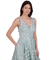 Eliza J Women's Butterfly Floral Embellished Fit & Flare Dress