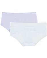 Calvin Klein Big Girls Seamless Embossed Hipster Underwear, Pack of 2