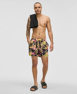 Mode of One Men's Nostalgic Movement Swim Trunks with Boxer Brief Liner, Exclusively at Macy's