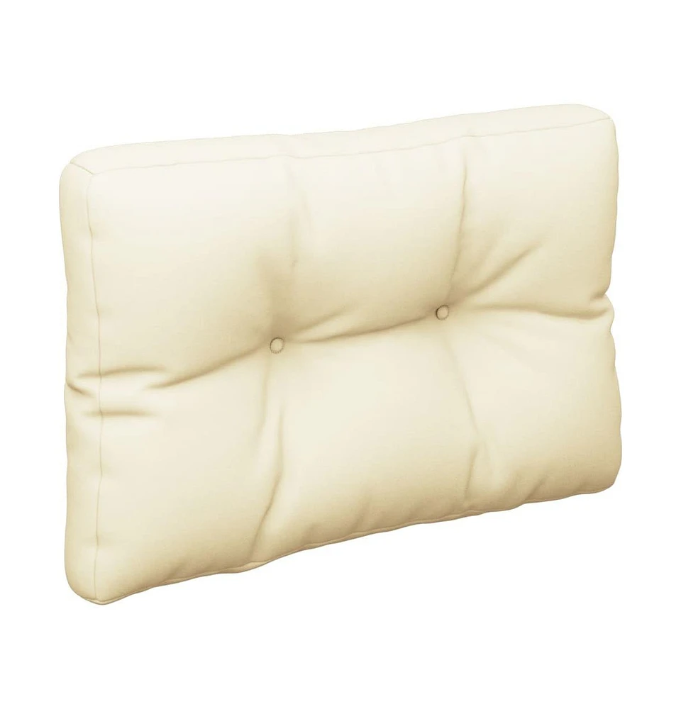 vidaXL Pallet Cushion Cream 19.7"x15.7"x4.7" Fabric