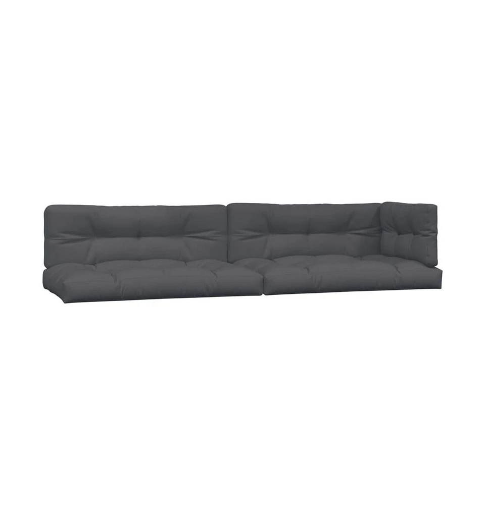 vidaXL Pallet Cushions 5 pcs Anthracite Fabric