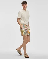 Mode of One Men's Retro Wave Regular-Fit Printed Swim Trunks, Exclusively at Macy's