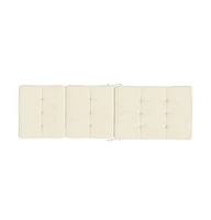 Deck Chair Cushions 2 pcs Cream Oxford Fabric