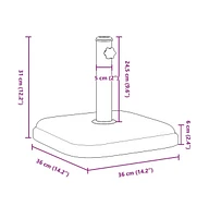 Parasol Base for 1.3"/1.4"/1.5" Poles 24.3 lb Square