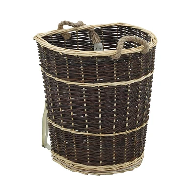 Firewood Backpack with Carrying Belts 17.5" x 14.6" x 19.7" Natural Willow