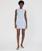 French Connection Women's Check-Print Sleeveless Dress