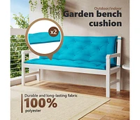 Garden Bench Cushions 2pcs Turquoise 59.1"x19.7"x2.8" Fabric