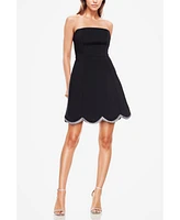 Women's The Abigail | Black Strapless Mini Cocktail Dress