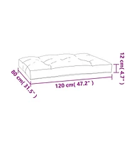 Pallet Cushion Cream 47.2"x31.5"x4.7" Fabric