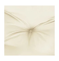 Chair Cushions 2 pcs Cream White 19.7"x19.7"x2.8" Oxford Fabric