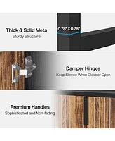 Tribesigns Shoe Cabinet with Doors, 5 Tiers Storage for Entryway, 25 Pairs Wooden Cabinets, Modern Organizer Living
