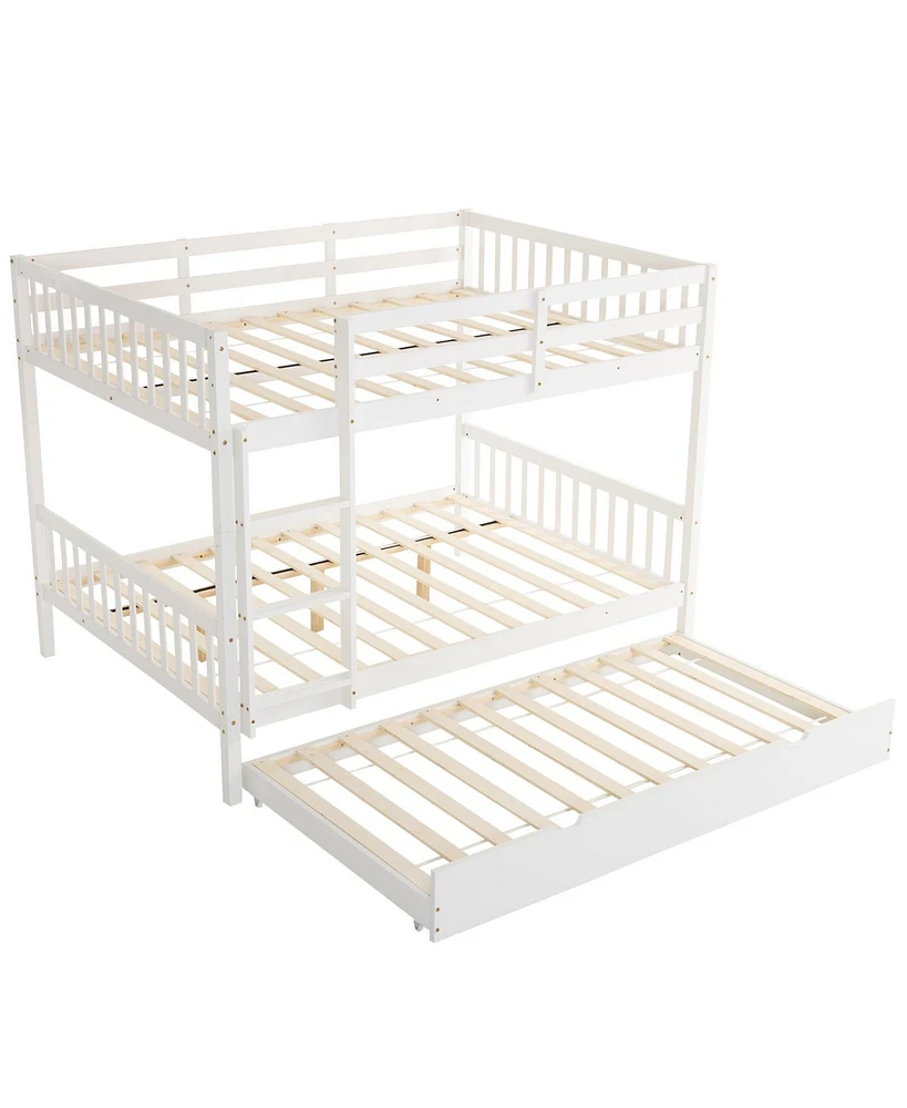 Slickblue Bunk Bed with Trundle Bed for Space-Saving and Extra Sleeping Arrangement