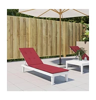 Deck Chair Cushion Wine Red (29.5"+41.3")x19.7"x1.6"