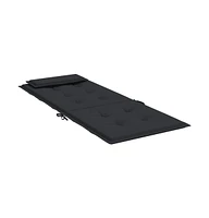 Highback Chair Cushions 4 pcs Black Oxford Fabric