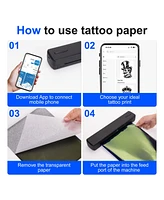Polono Portable Printer Wireless for Travel, D810 Bluethooth Thermal Printer Support for 8.5"x11" Us Letter, Inkless Printer Compatible with iOS, Andr