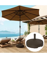 Outsunny Round Patio Umbrella Base Umbrella Sd, /Water Filled,
