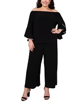 Msk Plus Off-The-Shoulder Ruffle-Sleeve Top