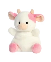 Aurora Small Party Sized Belle Strawberry Cow Palm Pals Adorable Plush Toy Pink 8"