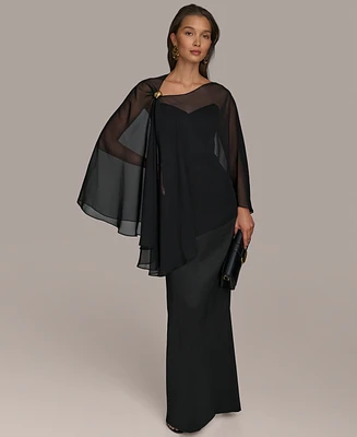 Donna Karan New York Women's Chiffon Formal Cape
