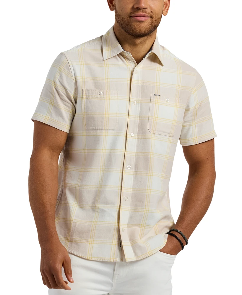 Men's Sagrino Fitted Plaid Button-Down Shirt