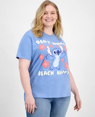 Disney Trendy Plus Stitch Beach Happy Graphic T-Shirt