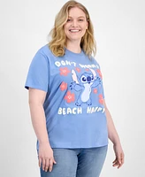 Disney Trendy Plus Stitch Beach Happy Graphic T-Shirt