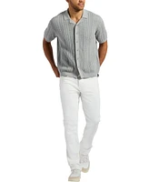 Men's Wasko Cable-Knit Short-Sleeve Button-Up Polo