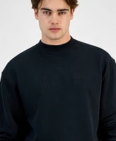 Boss by Hugo Men's David Relaxed-Fit Logo Embroidered Pajama Sweatshirt
