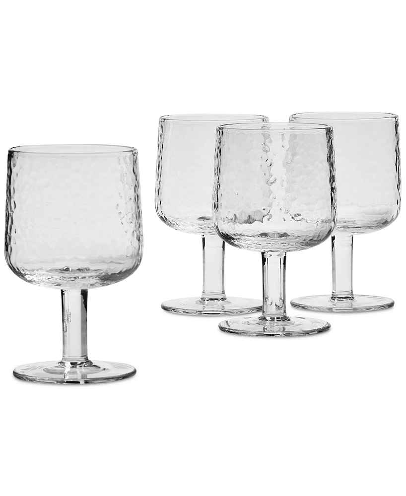 Oake Clear Textured Wine Glasses, Set of 4, Exclusively at Macy's