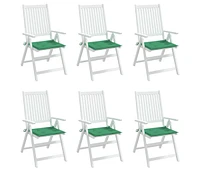 Garden Chair Cushions 6 pcs Green 19.7"x19.7"x1.2" Oxford Fabric